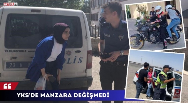 Sınava geç kalan öğrencilerin imdadına polisler yetişti
