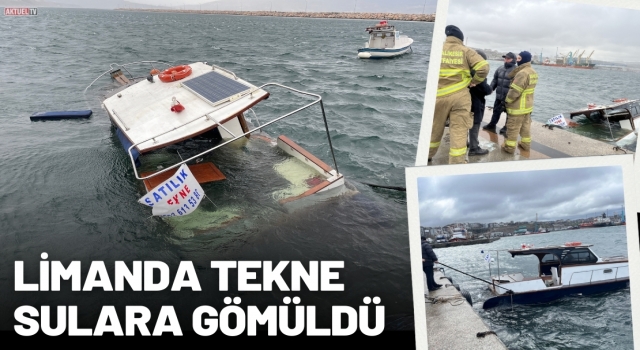 Bandırma'da Tekne Sulara Gömüldü