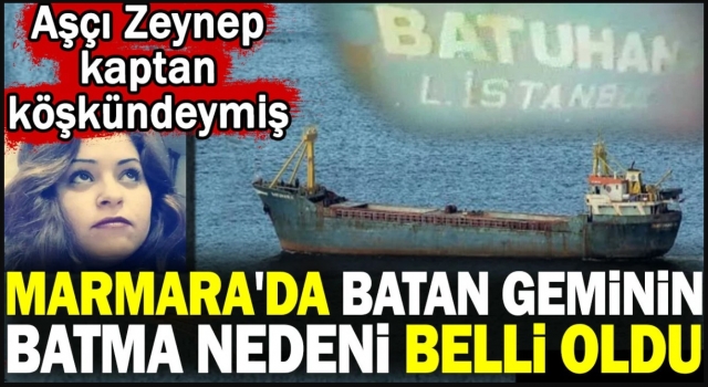 Marmara'da Batan Geminin Aşçısı Zeynep Bulundu