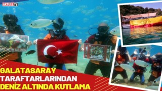 Galatasaray Taraftarlarından Denizin Altında Kutlama