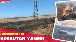 Bandırma'da Korkutan Yangın