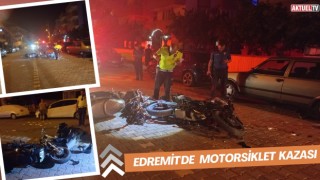 Edremit’ de Motosiklet Kazası