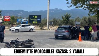 Edremit’te Motosiklet Kazası: 2 Yaralı