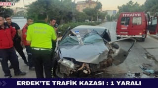 Erdek’te Trafik Kazası : 1 Yaralı
