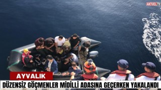 Midilli Adasına Geçmek İsteyen 16 Düzensiz Göçmen Yakalandı