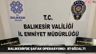 Balıkesir'de Şafak Operasyonu: 87 Gözaltı