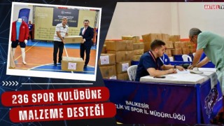 Büyükşehir'de 236 Spor Kulübüne Malzeme Desteği