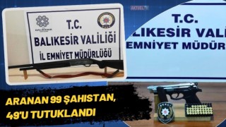 Balıkesir'de Aranan 99 Şahıstan, 49'u Tutuklandı