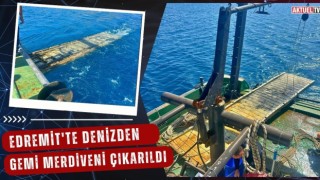 Edremit'te Denizden Gemi Merdiveni Çıkarıldı