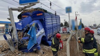 Pancar yüklü kamyon ile kamyonet çarpıştı: 2 yaralı