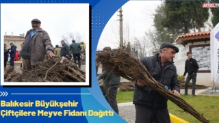 Balıkesir Büyükşehir Çiftçilere Meyve Fidanı Dağıttı