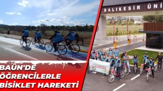 Baün'de Öğrencilerle Spor dostu Bisiklet Hareketi
