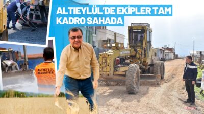 Altıeylül Belediyesi, yaz mevsiminin gelmesiyle birlikte yangın riski oluşturan otların