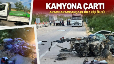 Balıkesir'in Susurluk ilçesinde meydana gelen feci trafik kazasında, park halindeki