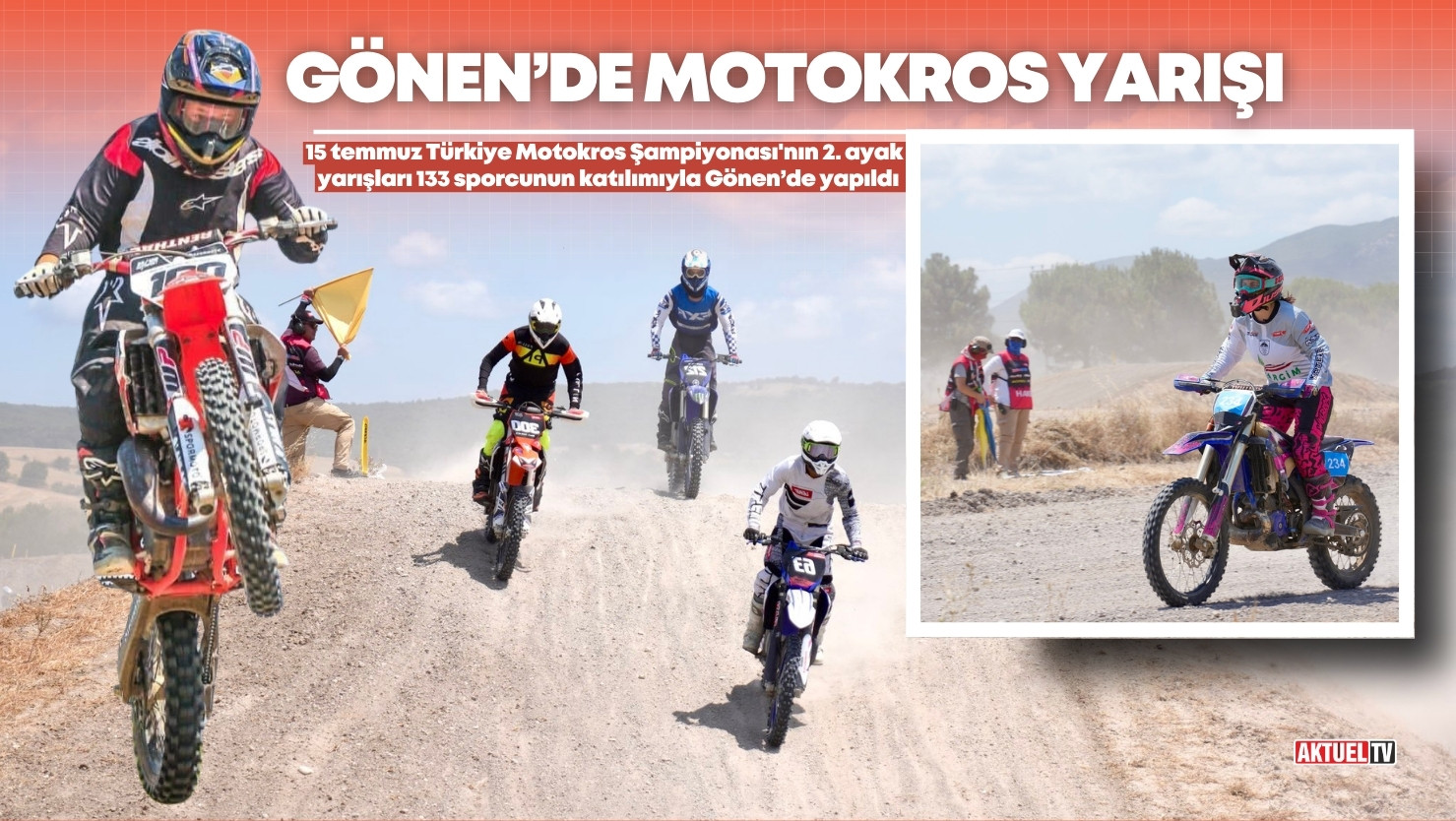 15 temmuz Türkiye Motokros Şampiyonası'nın ikinci ayak yarışları Balıkesir Gönen'de