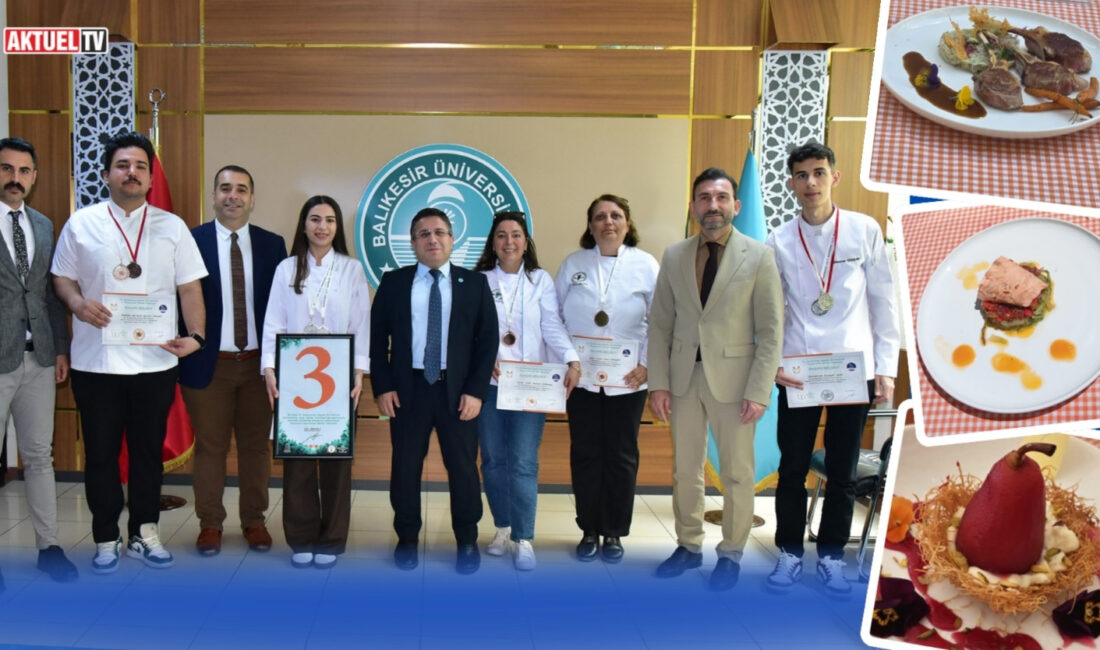 Balıkesir Üniversitesi Gastronomi öğrencileri, Alaçatı’da düzenlenen uluslararası yarışmada önemli dereceler