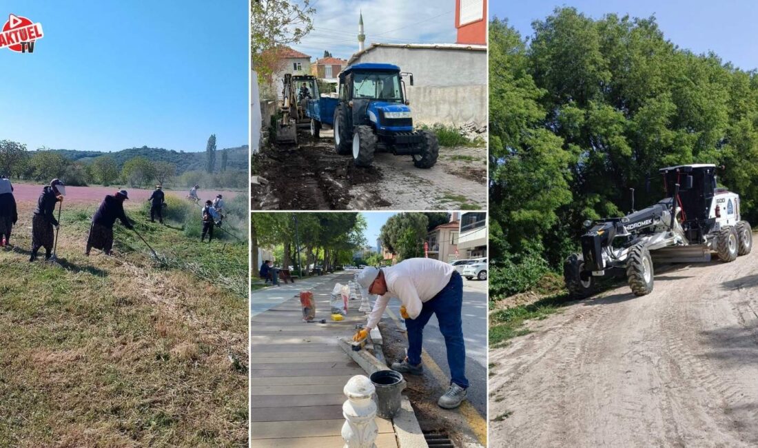 Bigadiç Belediyesi, bayram öncesi ilçe genelinde altyapıdan çevre düzenlemesine kadar
