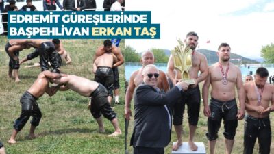 Edremit’te düzenlenen 18. Geleneksel Şehit Hamdibey Yağlı Pehlivan Güreşleri’nde 403