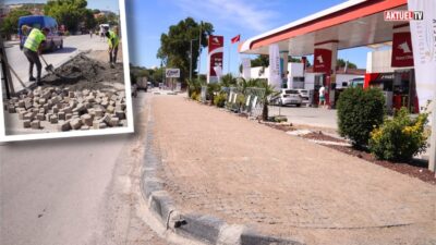 Ayvalık Belediyesi, yaya güvenliğini artırmak ve ulaşımı kolaylaştırmak için kaldırım