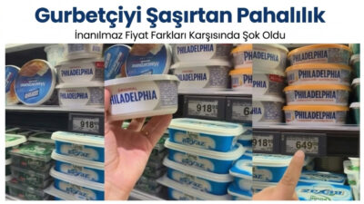 Türkiye'ye tatil için gelen bir gurbetçi, markette aynı marka peynirin