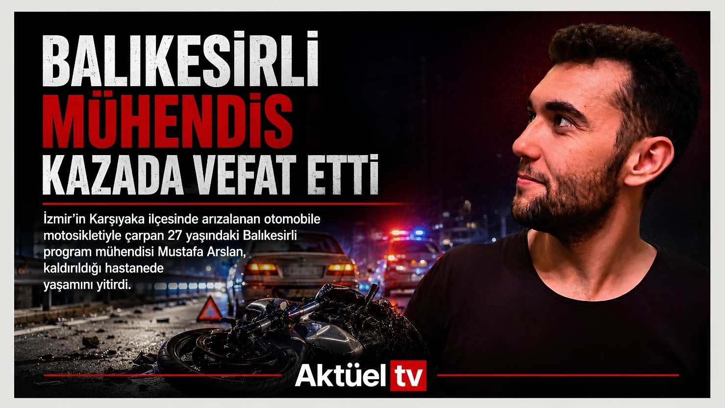 İzmir'in Karşıyaka ilçesinde arızalanan otomobile