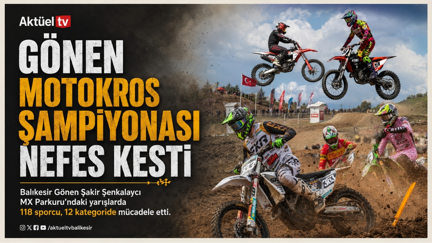 Türkiye Motokros Şampiyonası’nın 3. ayak yarışları, Balıkesir Büyükşehir Belediyesi’nin desteğiyle