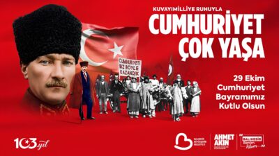 Balıkesir Büyükşehir Belediye Başkanı Ahmet Akın, Cumhuriyet’in 103. yıl dönümü