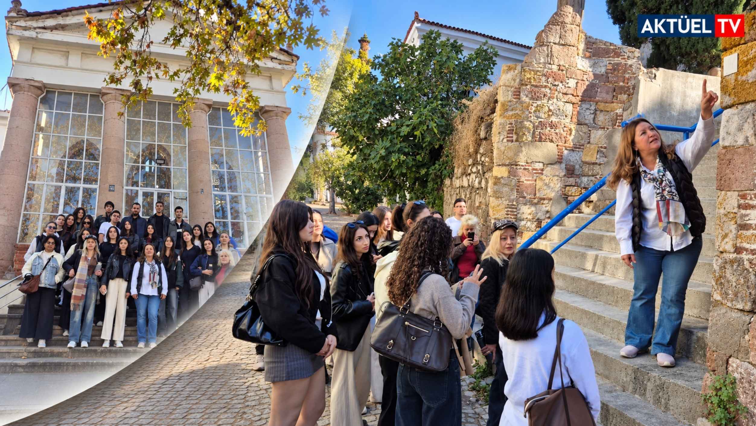  Balıkesir Üniversitesi Ayvalık Meslek Yüksekokulu Mimari Restorasyon Programı öğrencileri,